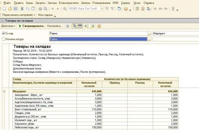 Informe a 1C